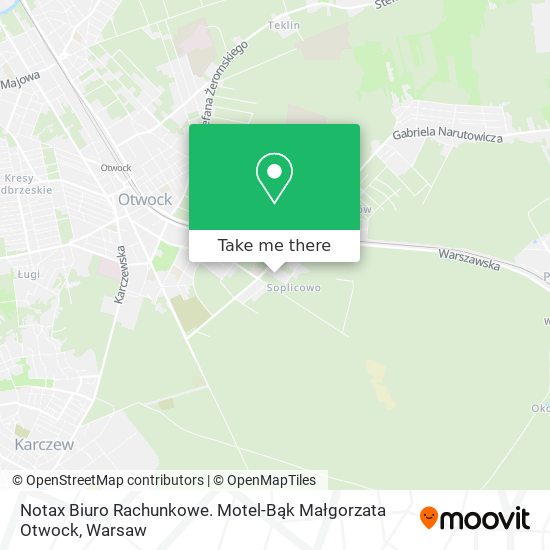 Notax Biuro Rachunkowe. Motel-Bąk Małgorzata Otwock map