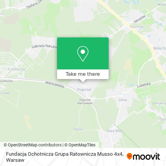 Fundacja Ochotnicza Grupa Ratownicza Musso 4x4 map