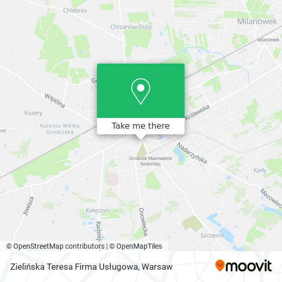 Zielińska Teresa Firma Usługowa map