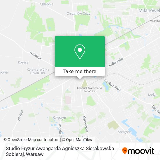 Studio Fryzur Awangarda Agnieszka Sierakowska Sobieraj map