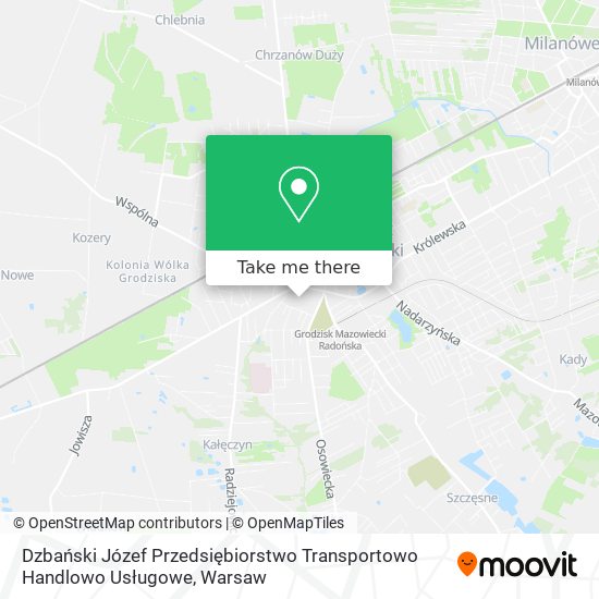 Dzbański Józef Przedsiębiorstwo Transportowo Handlowo Usługowe map