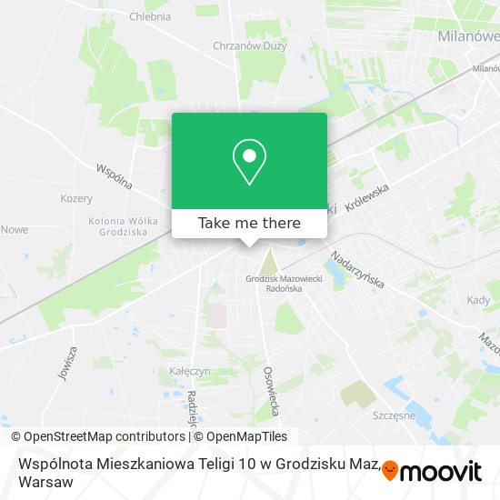 Wspólnota Mieszkaniowa Teligi 10 w Grodzisku Maz map