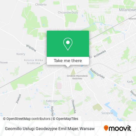 Geomillo Usługi Geodezyjne Emil Majer map