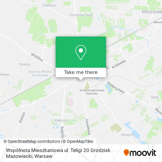 Wspólnota Mieszkaniowa ul. Teligi 20 Grodzisk Mazowiecki map