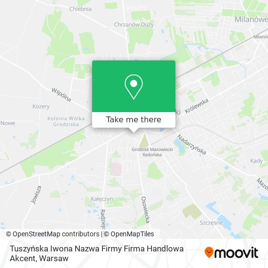 Tuszyńska Iwona Nazwa Firmy Firma Handlowa Akcent map