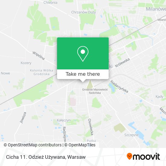 Cicha 11. Odzież Używana map