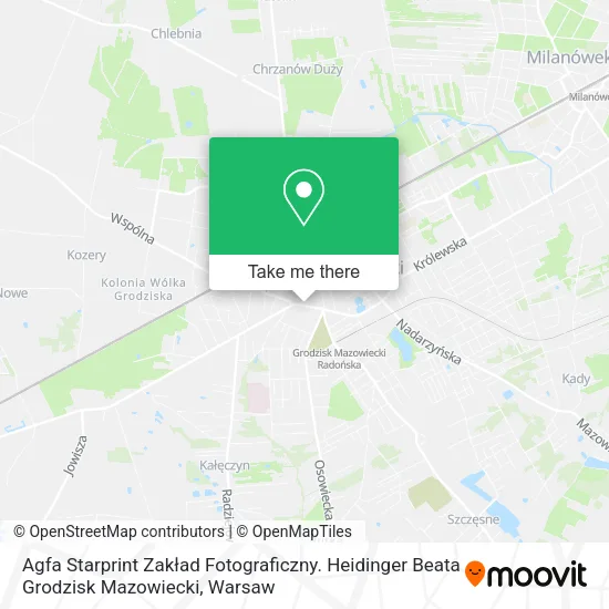 Agfa Starprint Zakład Fotograficzny. Heidinger Beata Grodzisk Mazowiecki map
