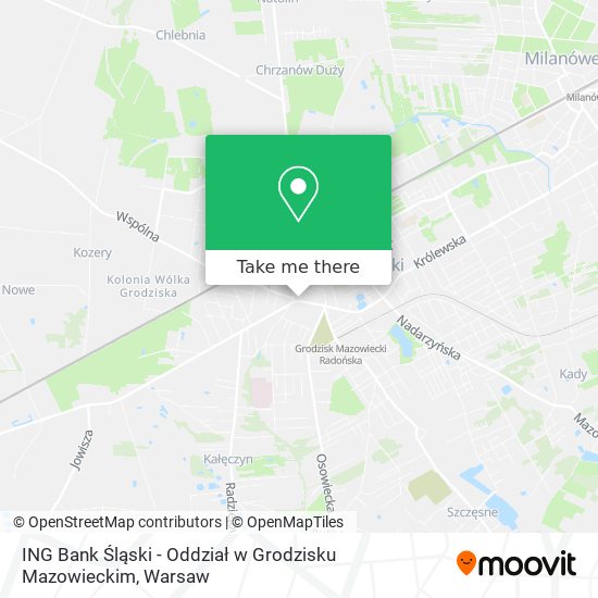 ING Bank Śląski - Oddział w Grodzisku Mazowieckim map