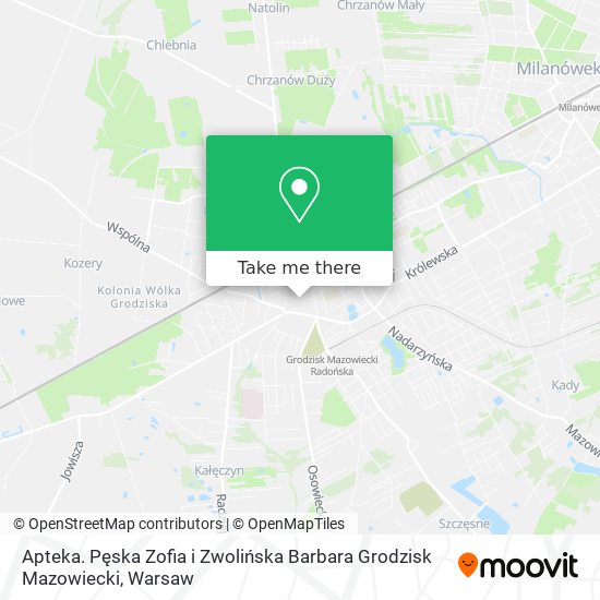 Apteka. Pęska Zofia i Zwolińska Barbara Grodzisk Mazowiecki map