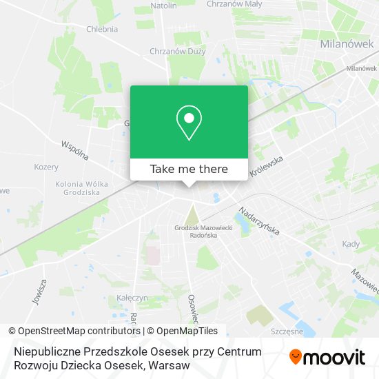 Niepubliczne Przedszkole Osesek przy Centrum Rozwoju Dziecka Osesek map