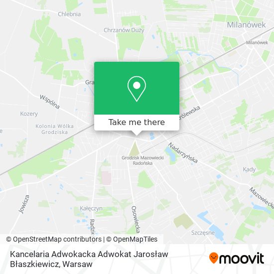 Kancelaria Adwokacka Adwokat Jarosław Błaszkiewicz map