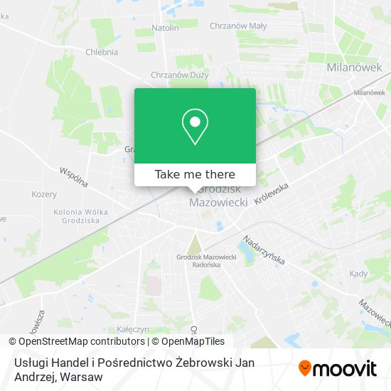 Usługi Handel i Pośrednictwo Żebrowski Jan Andrzej map