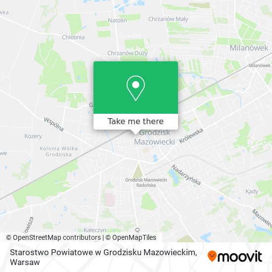 Starostwo Powiatowe w Grodzisku Mazowieckim map