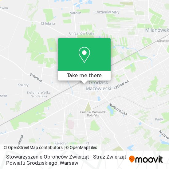 Stowarzyszenie Obrońców Zwierząt - Straż Zwierząt Powiatu Grodziskiego map