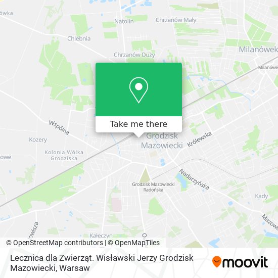 Lecznica dla Zwierząt. Wisławski Jerzy Grodzisk Mazowiecki map