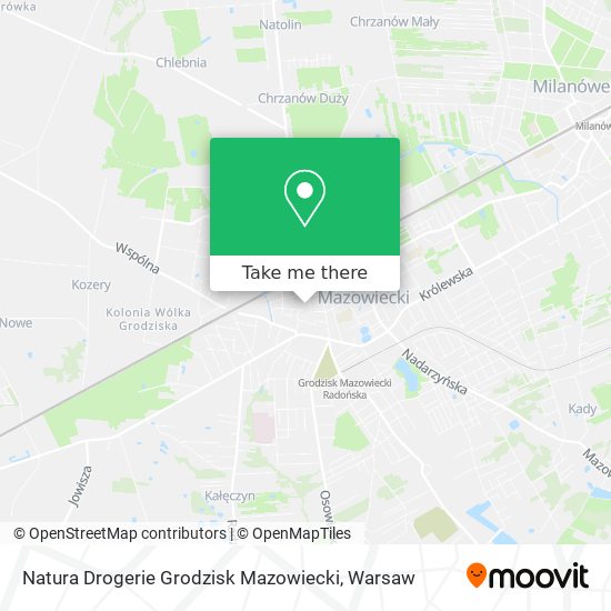 Natura Drogerie Grodzisk Mazowiecki map