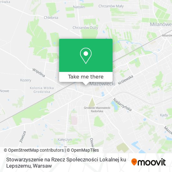 Stowarzyszenie na Rzecz Społeczności Lokalnej ku Lepszemu map