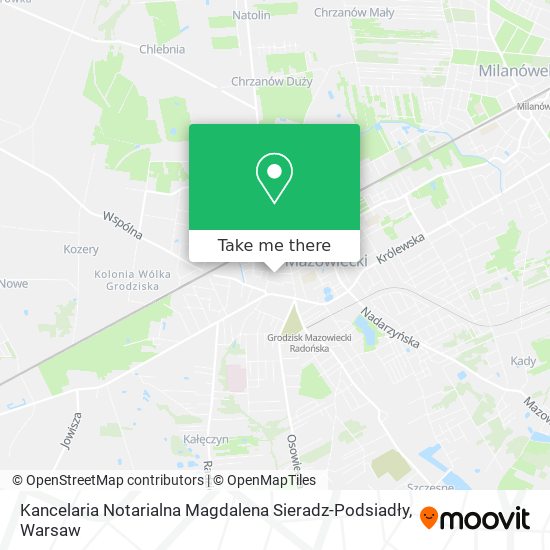 Карта Kancelaria Notarialna Magdalena Sieradz-Podsiadły