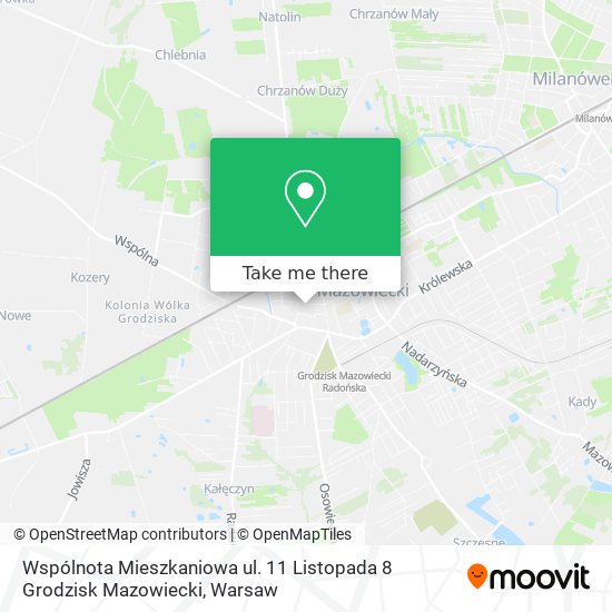 Wspólnota Mieszkaniowa ul. 11 Listopada 8 Grodzisk Mazowiecki map