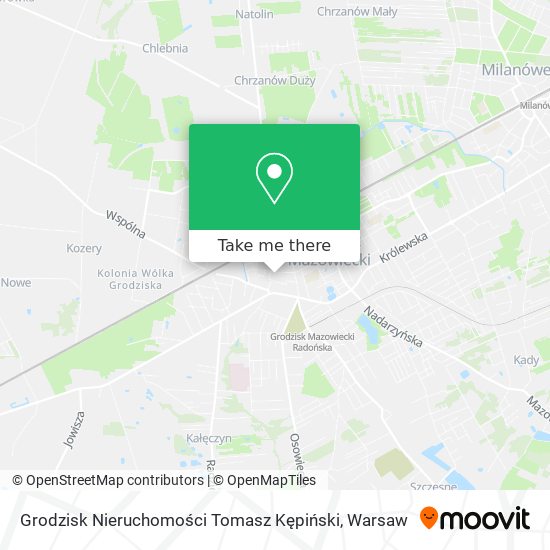 Grodzisk Nieruchomości Tomasz Kępiński map