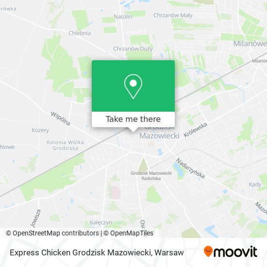 Карта Express Chicken Grodzisk Mazowiecki