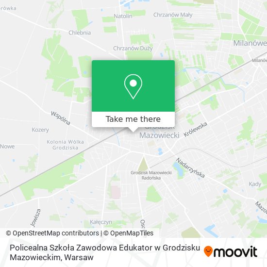 Policealna Szkoła Zawodowa Edukator w Grodzisku Mazowieckim map