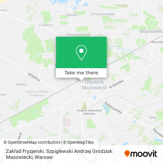 Zakład Fryzjerski. Szpiglewski Andrzej Grodzisk Mazowiecki map