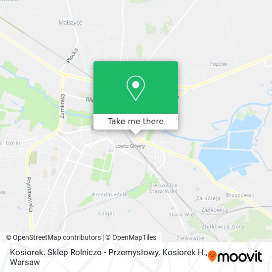 Kosiorek. Sklep Rolniczo - Przemysłowy. Kosiorek H. map