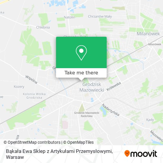 Bąkała Ewa Sklep z Artykułami Przemysłowymi map