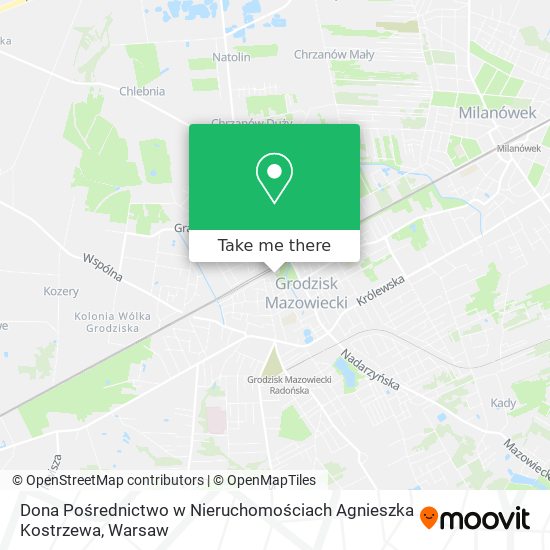 Dona Pośrednictwo w Nieruchomościach Agnieszka Kostrzewa map