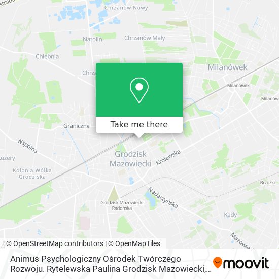 Animus Psychologiczny Ośrodek Twórczego Rozwoju. Rytelewska Paulina Grodzisk Mazowiecki map