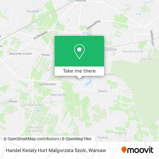 Handel Kwiaty Hurt Malgorzata Szolc map