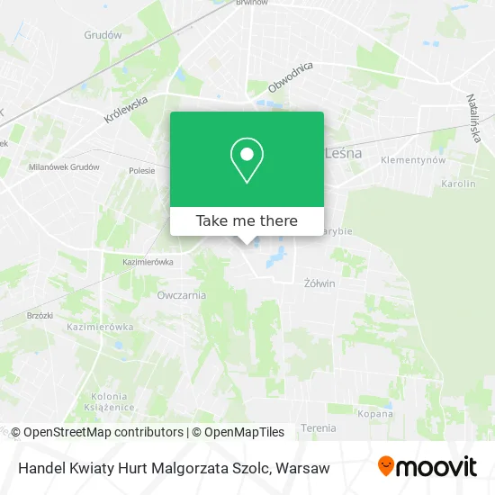 Карта Handel Kwiaty Hurt Malgorzata Szolc