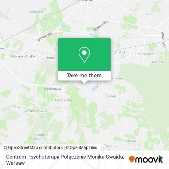 Карта Centrum Psychoterapii Połączenie Monika Cwajda