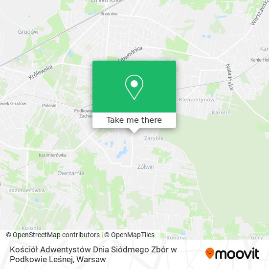 Kościół Adwentystów Dnia Siódmego Zbór w Podkowie Leśnej map