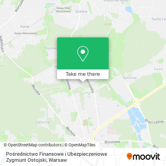 Pośrednictwo Finansowe i Ubezpieczeniowe Zygmunt Ostojski map