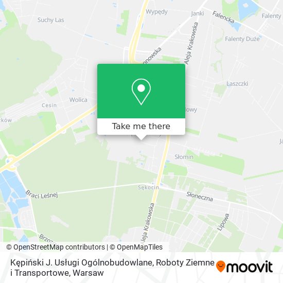 Kępiński J. Usługi Ogólnobudowlane, Roboty Ziemne i Transportowe map