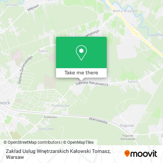 Zakład Usług Wnętrzarskich Kałowski Tomasz map