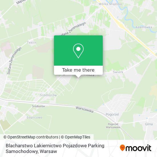 Blacharstwo Lakiernictwo Pojazdowe Parking Samochodowy map