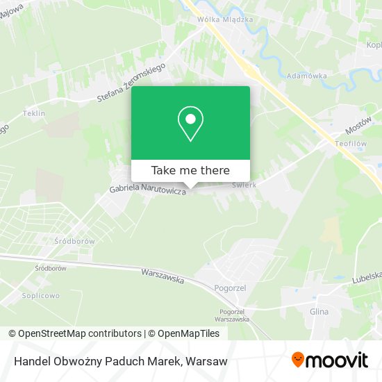 Handel Obwożny Paduch Marek map