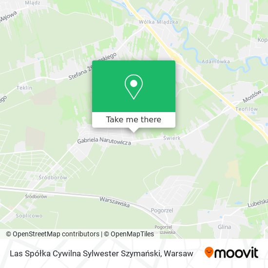 Las Spółka Cywilna Sylwester Szymański map