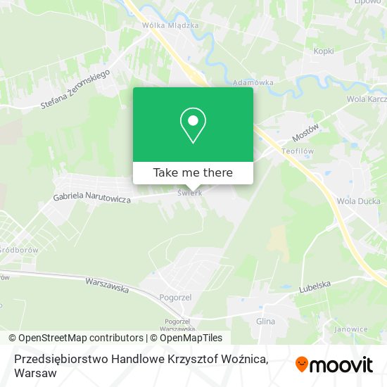 Przedsiębiorstwo Handlowe Krzysztof Woźnica map