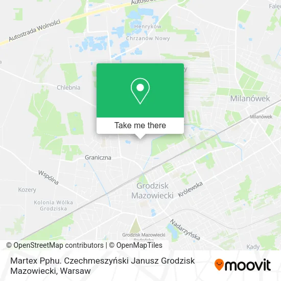 Карта Martex Pphu. Czechmeszyński Janusz Grodzisk Mazowiecki