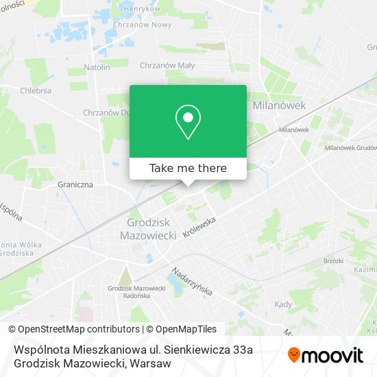 Wspólnota Mieszkaniowa ul. Sienkiewicza 33a Grodzisk Mazowiecki map