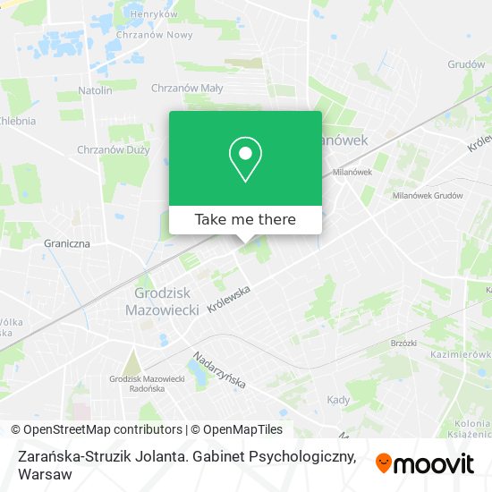 Zarańska-Struzik Jolanta. Gabinet Psychologiczny map