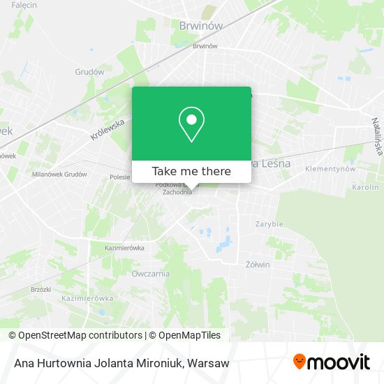 Ana Hurtownia Jolanta Mironiuk map