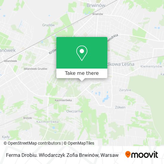 Ferma Drobiu. Włodarczyk Zofia Brwinów map