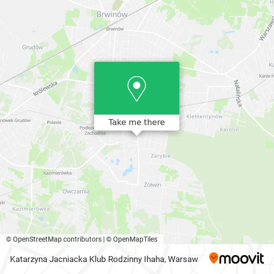 Карта Katarzyna Jacniacka Klub Rodzinny Ihaha
