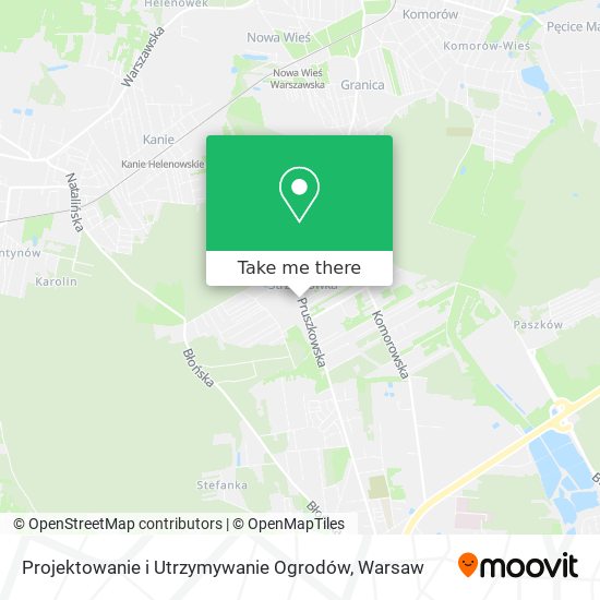 Карта Projektowanie i Utrzymywanie Ogrodów