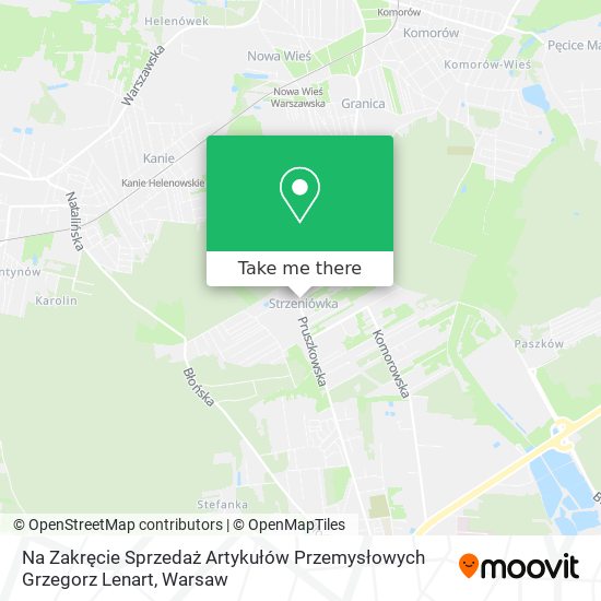 Na Zakręcie Sprzedaż Artykułów Przemysłowych Grzegorz Lenart map